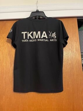 Black Logo Tee - Tiger Kicks Martial Arts - Size S-150